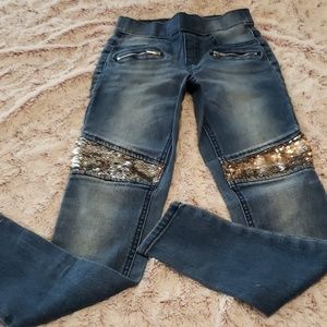 Justice Pull-on Jeggings with Flip Sequin Detail